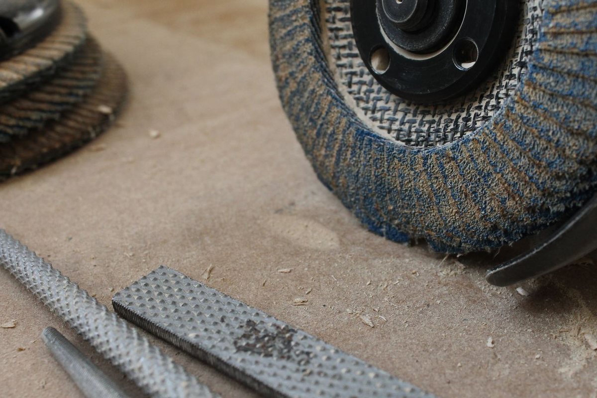 Tools and work in progress on the bench