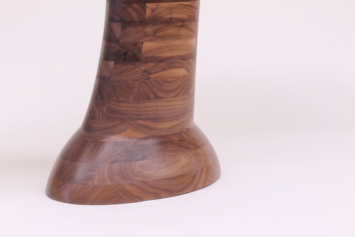Wallflower — a walnut side table with a lobed top